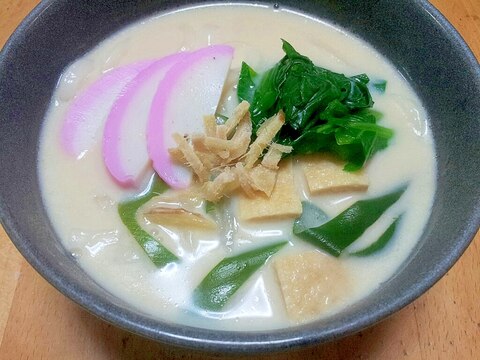 飲み干したい、豆乳かけつゆであったか、白うどん